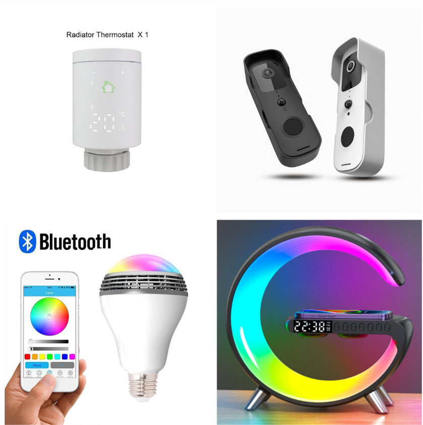 G-Shaped LED Intelligent Lamp with Wireless Charger & Bluetooth Speaker