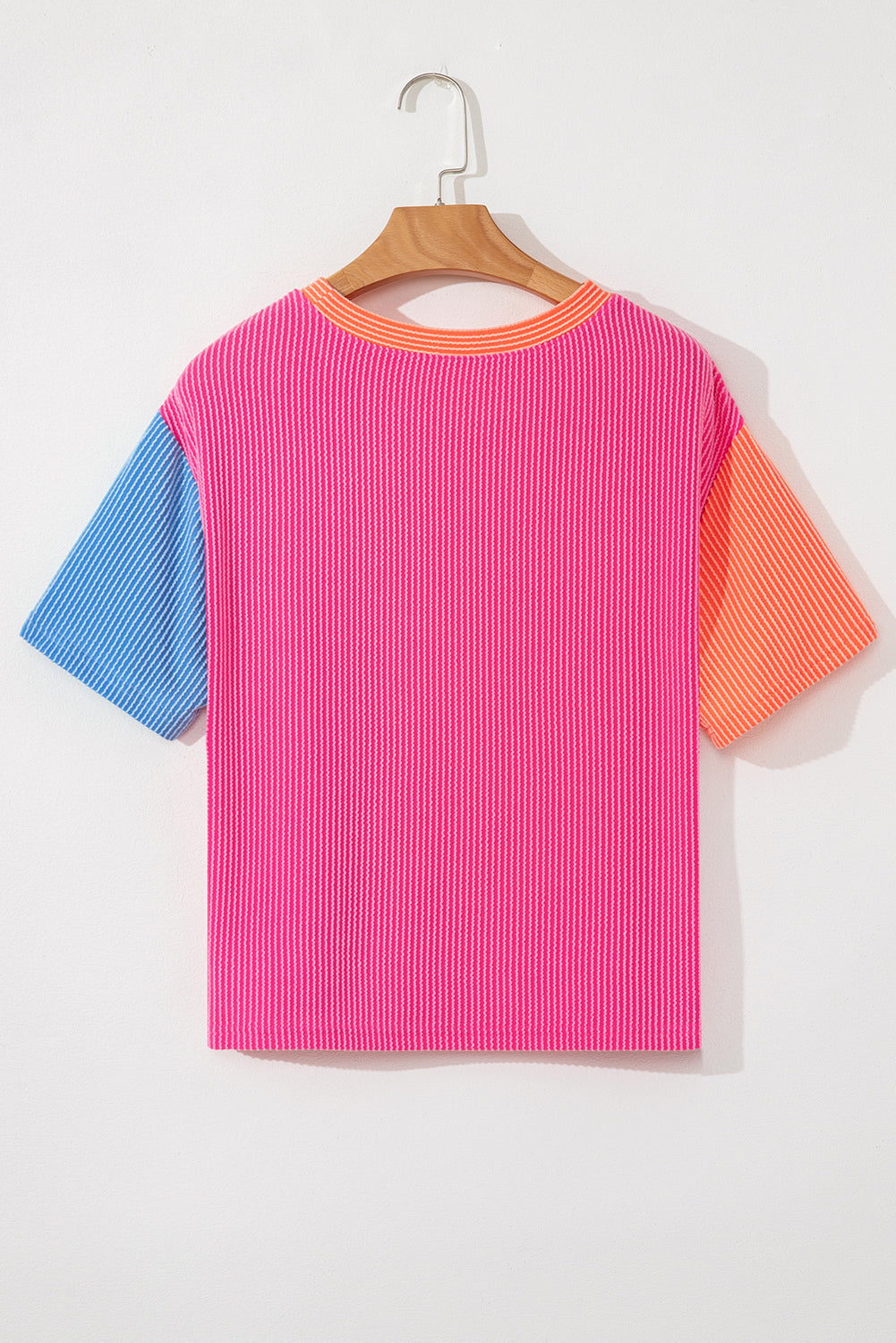 112 Multicolour Corded Colorblock Crewneck Tee