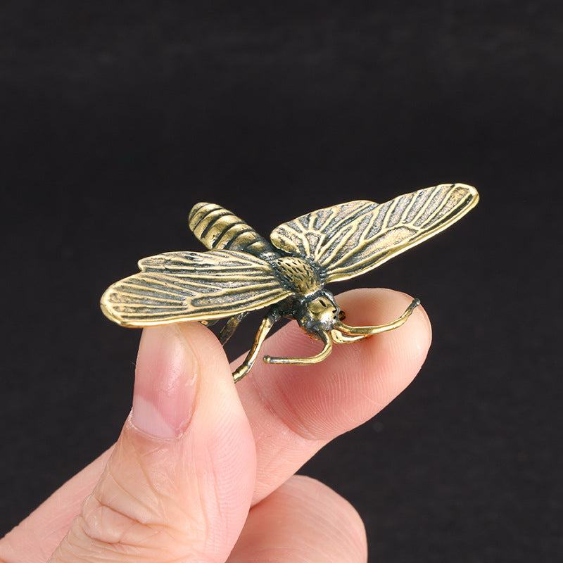 Handmade Solid Pure Copper Dragonfly Copper Ornaments