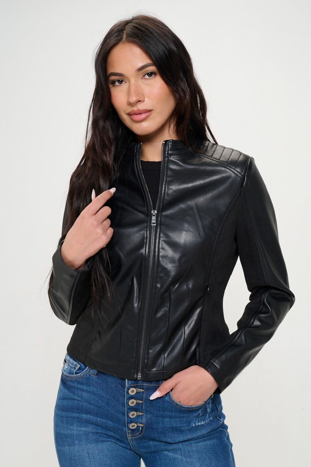 Women's Vegan Moto Jacket