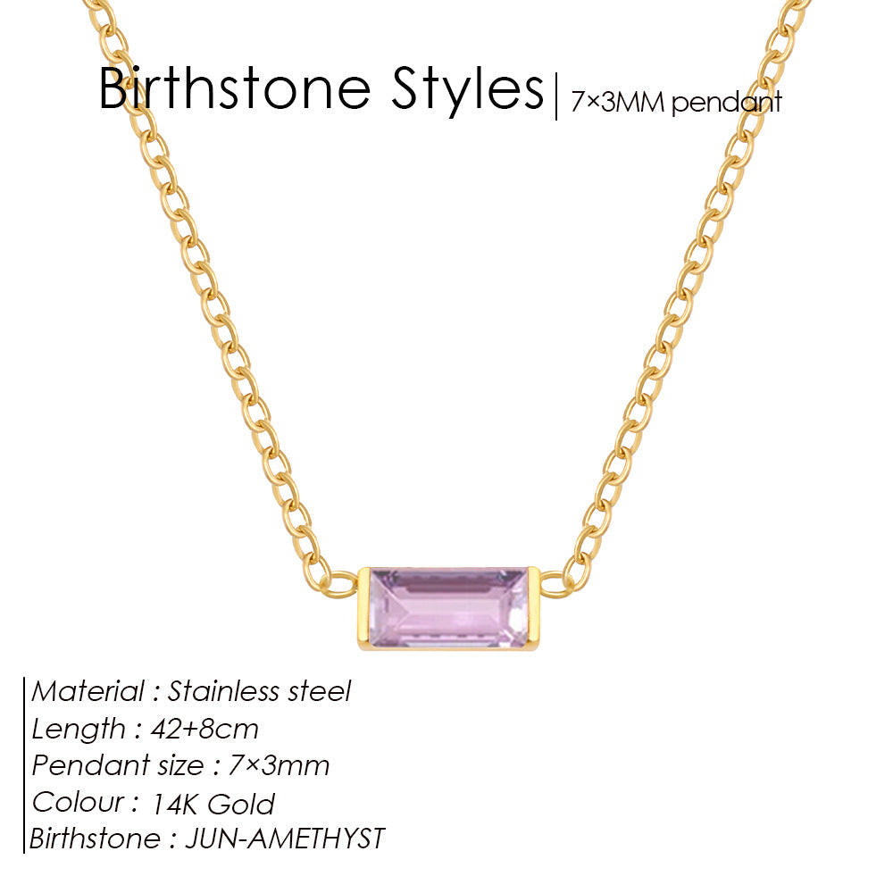18K Gold-plated Layered Choker With A December Birthstone Pendant