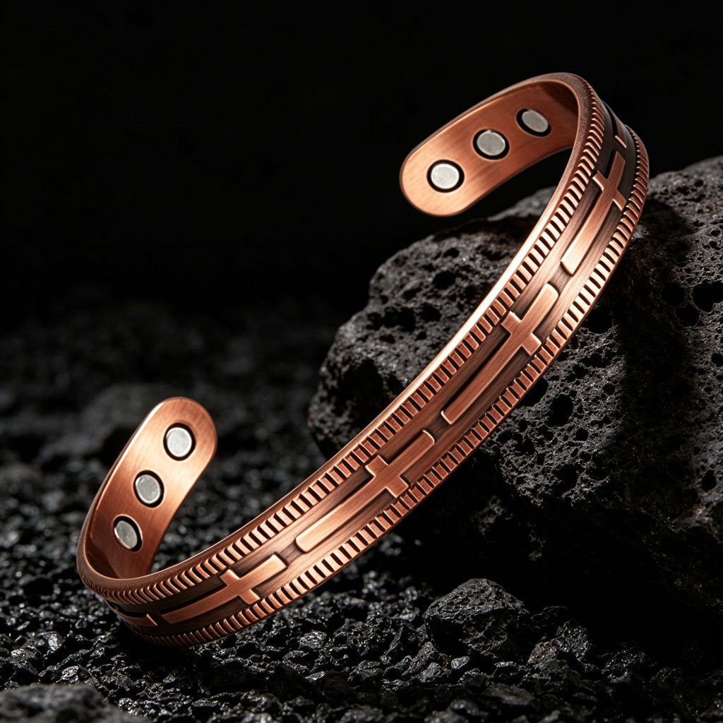 Magnetic Red Copper Bracelet Vintage And Fashionable