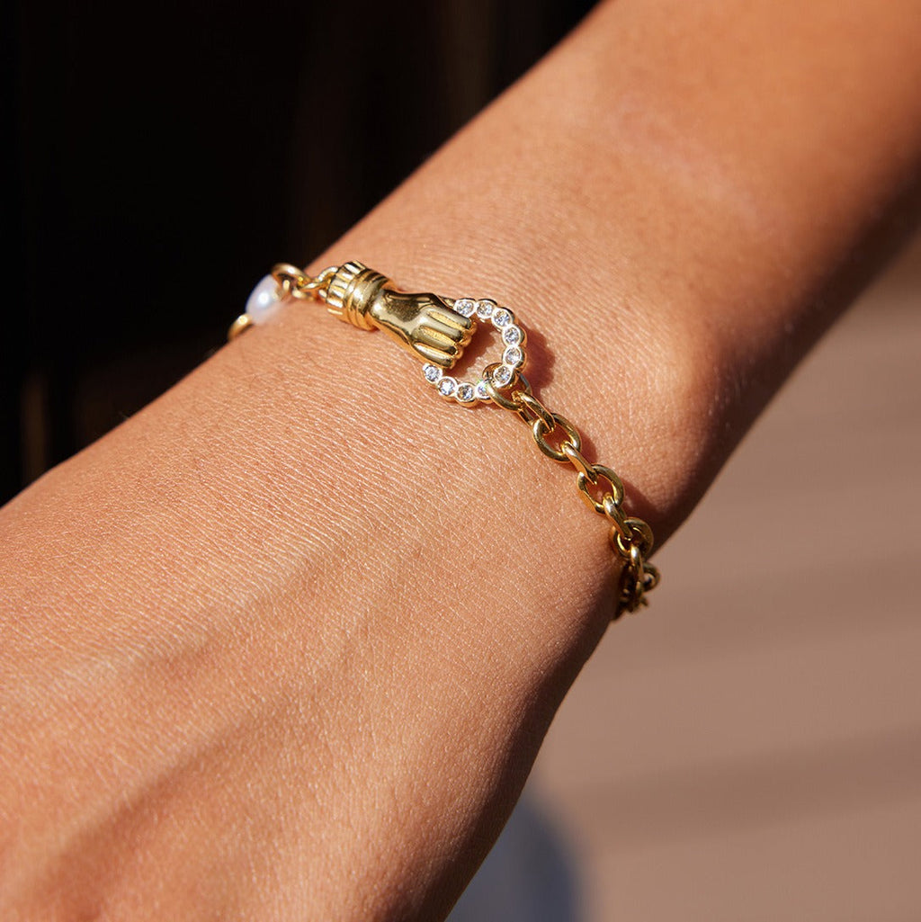 Minimalist 18K Gold-Plated Titanium Steel Cuff Bracelet