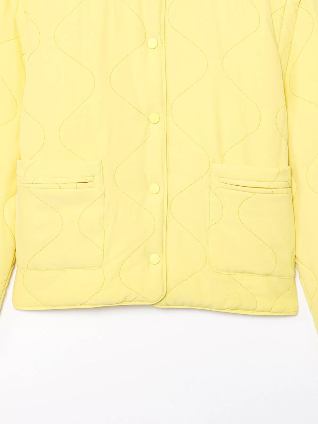 Quilted Lightweight Snap Down Puffer Jacket