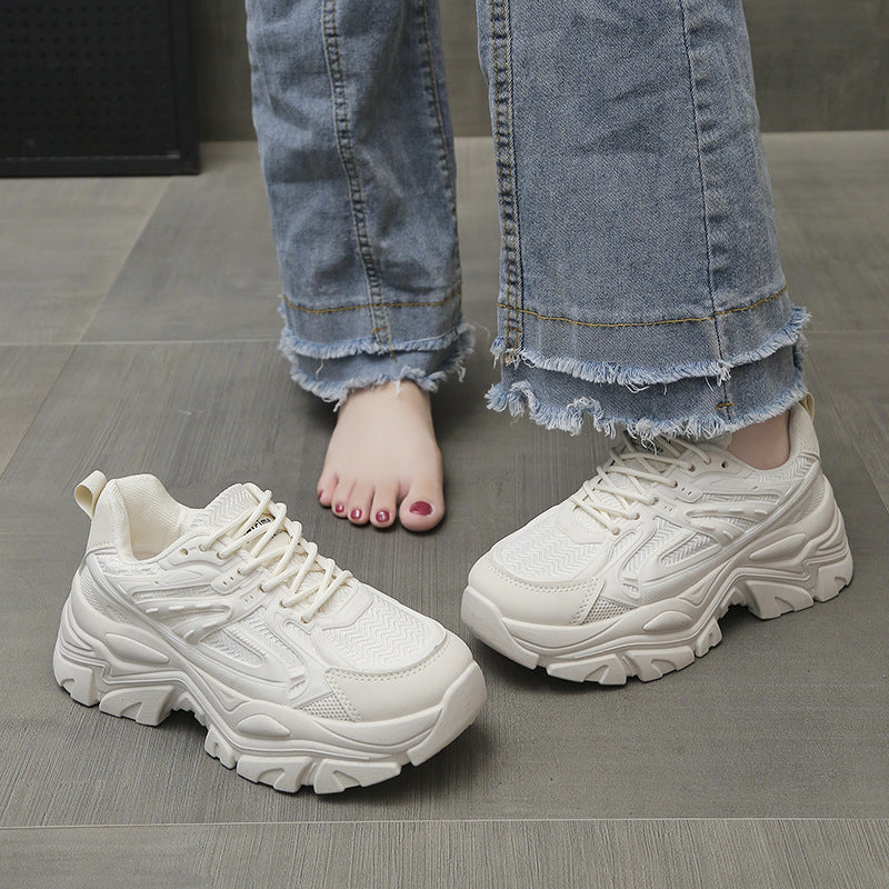 Women's Chunky Platform Sneakers Breathable Casual Walking Shoes - Image 4