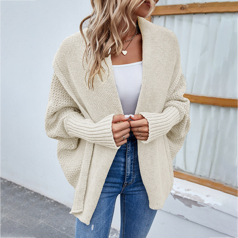 Oversized Navy Blue Batwing Cardigan