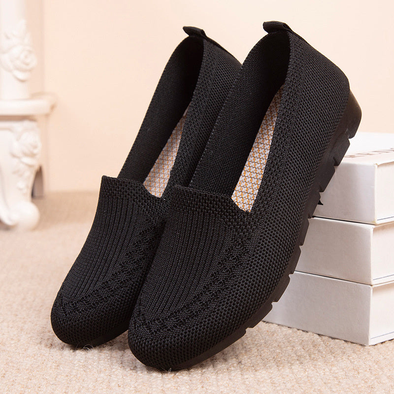 Women's Knit Slip-On Loafers Lightweight Breathable Casual Shoes - Image 38