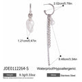 Elegant Pearl Tassel Dangle Earrings in Stainless Steel