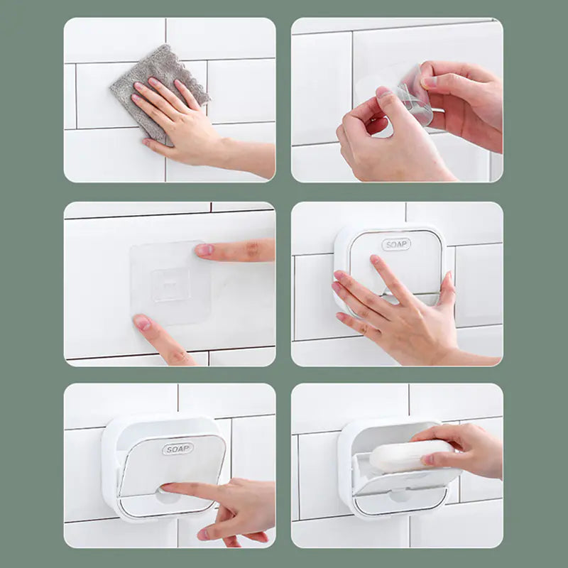 Wall-mounted Multifunctional Soap Box Bathroom Accessory