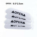 4PC Universal Car Door Warning Reflective Stickers - White & Yellow