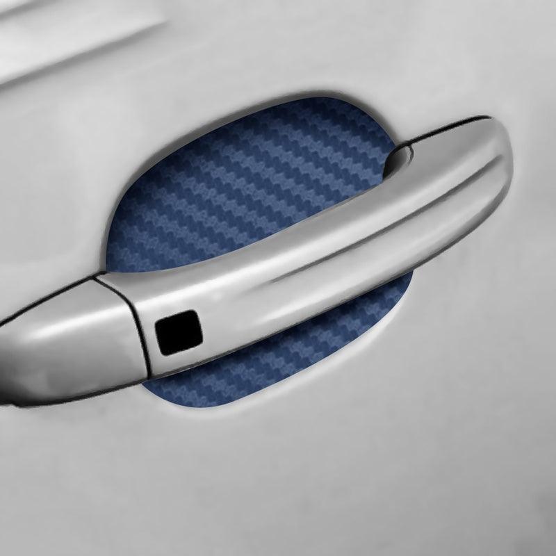 4Pcs Carbon Fiber Car Door Handle Scratch Protector Film Set