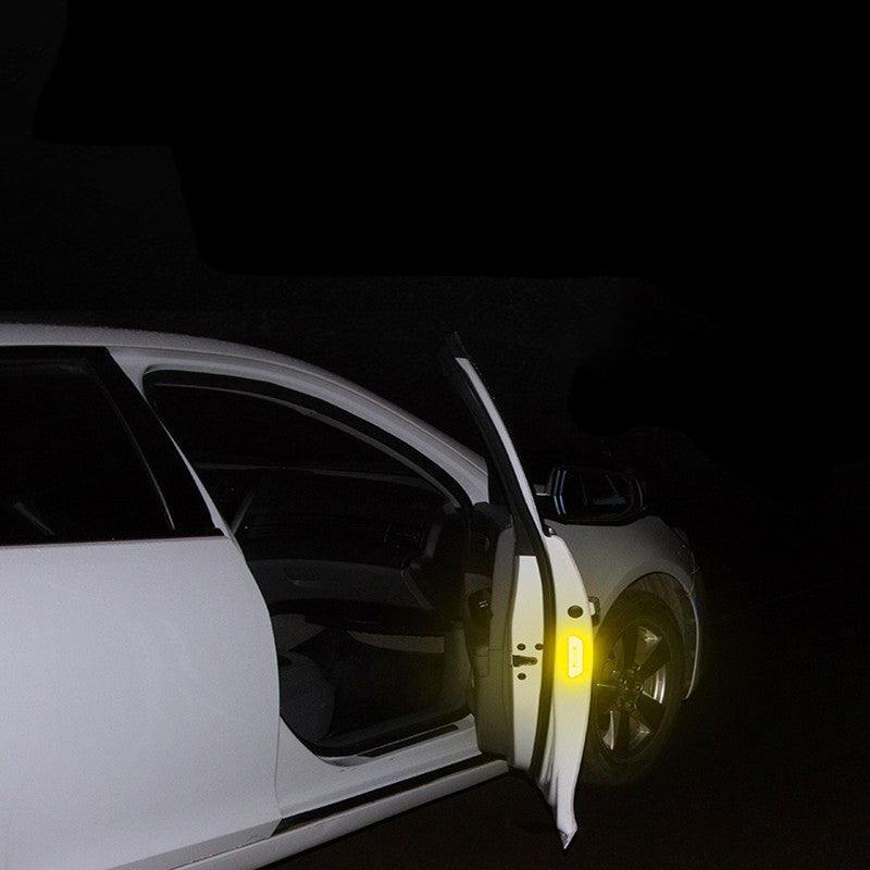4Pcs Universal Car Door Reflective Warning Stickers Anti-Collision