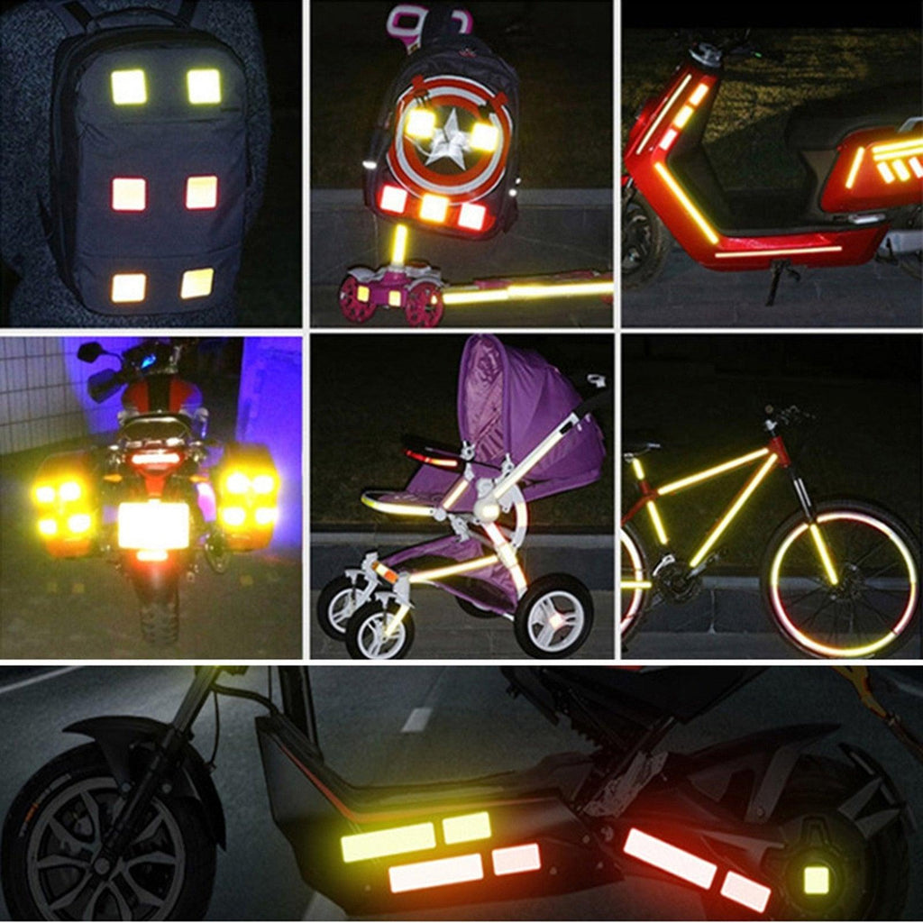 Universal Car Door Reflective Safety Warning Decals 4-Piece Set