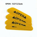4Pcs Universal Reflective Safety Warning Door Stickers for Vehicles