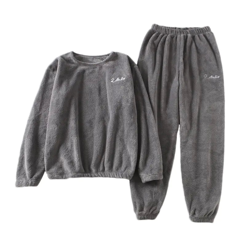 Women's Winter Cozy Loungewear Set with Fleece Pants