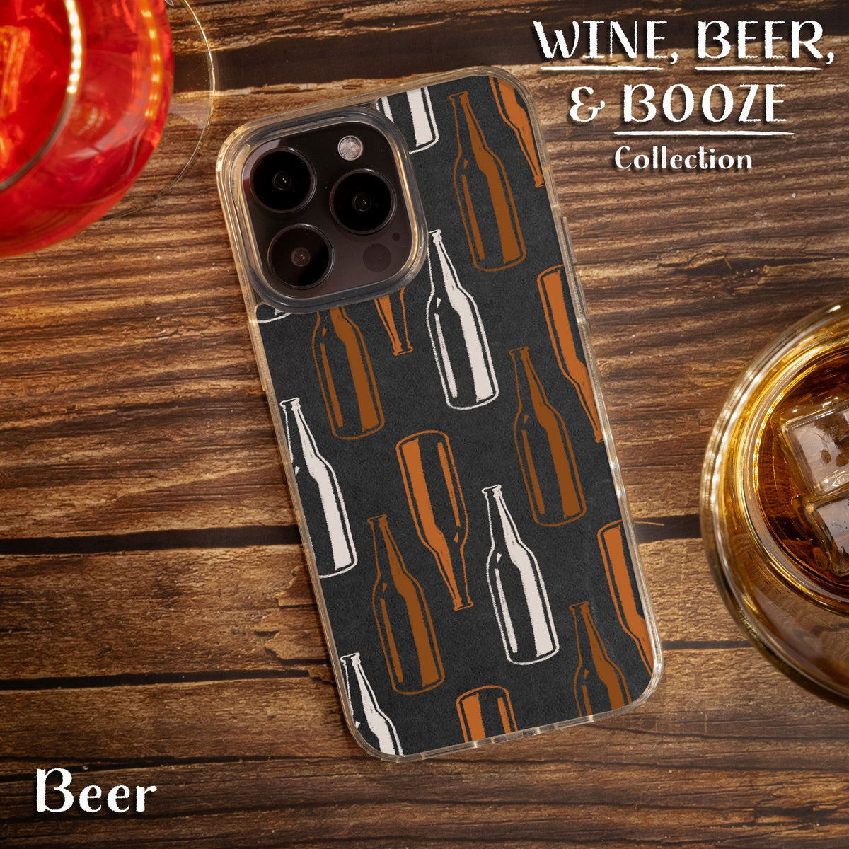 Wine, Beer, & Booze Mag-Safe Case for iPhone 15 Series
