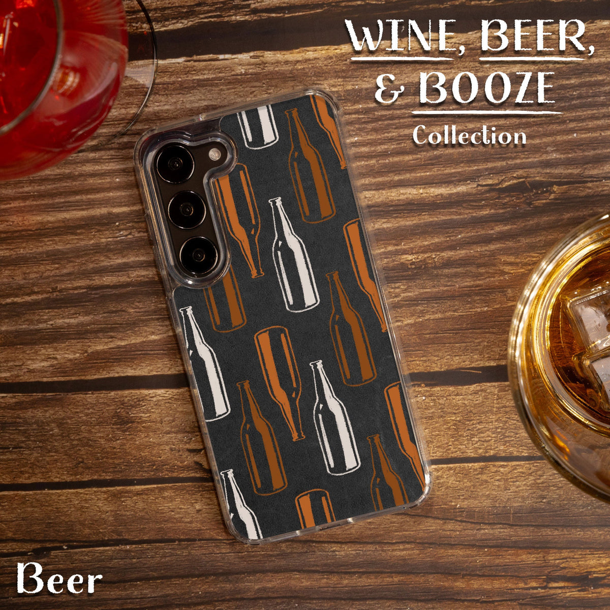 Wine, Beer & Booze Print Case for Samsung Galaxy S22, S22+, S22 Ultra
