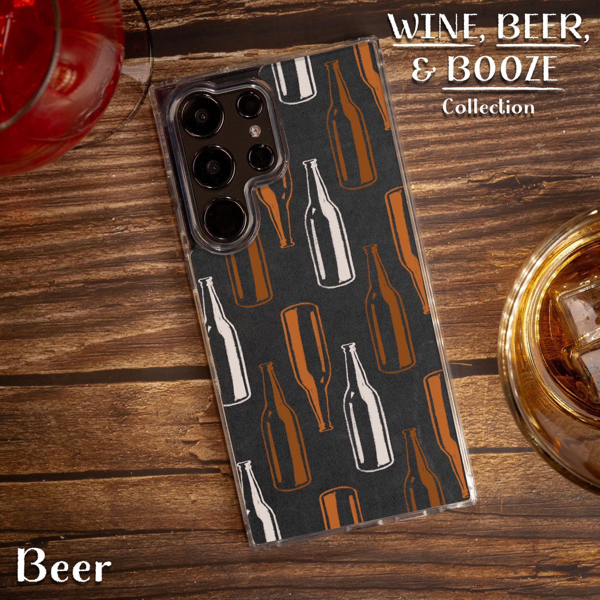 Wine, Beer & Booze Print Case for Samsung Galaxy S22, S22+, S22 Ultra