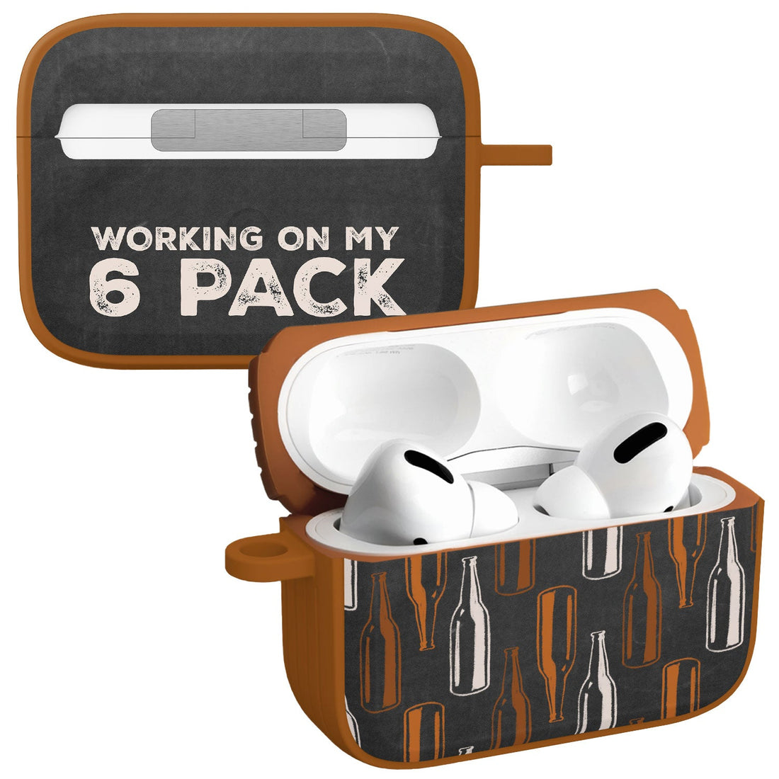 Wine, Beer & Booze AirPods Pro 1 & 2 Protective Case with Carabiner