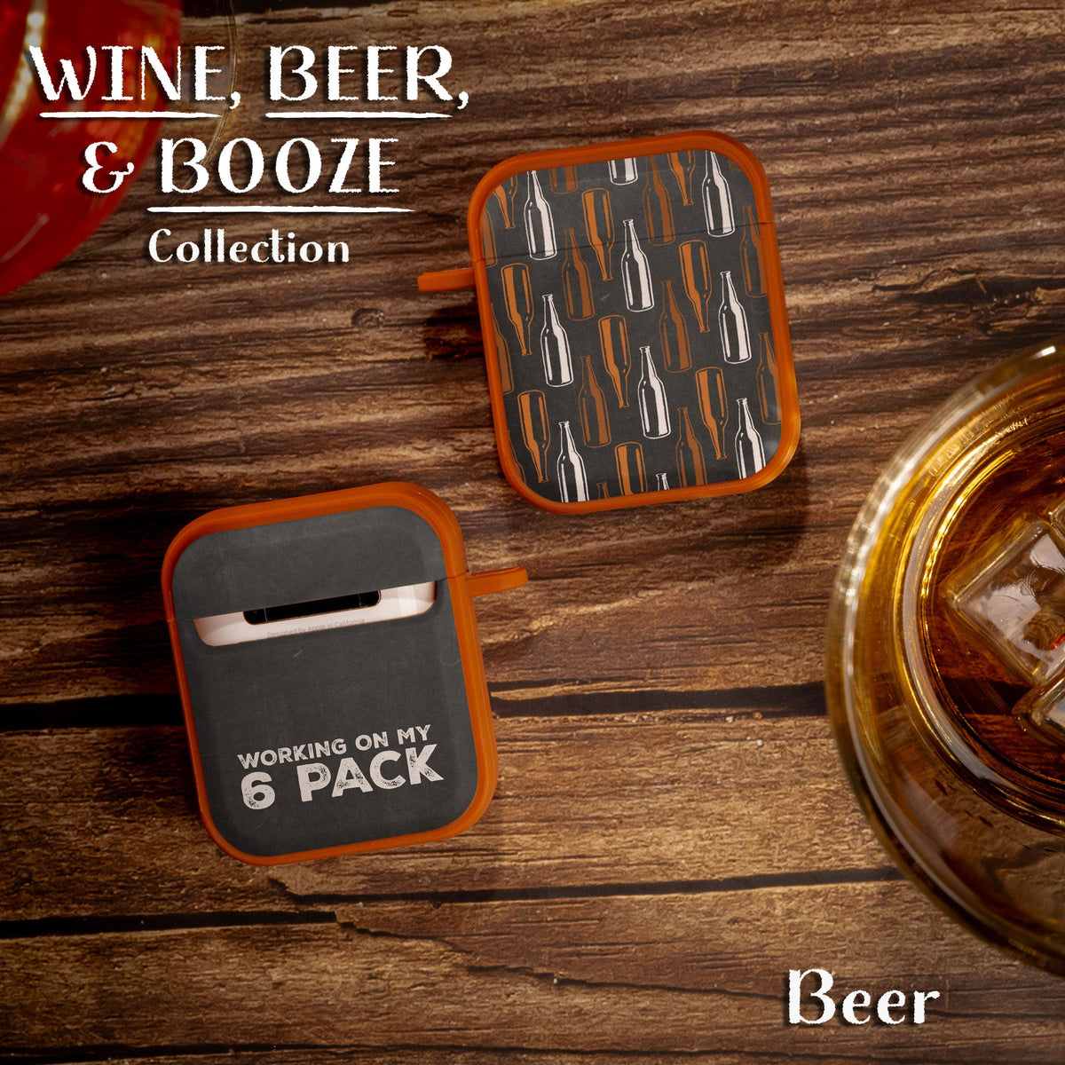 Wine Beer Booze HDX Protective Case for Apple AirPods Gen 1 2