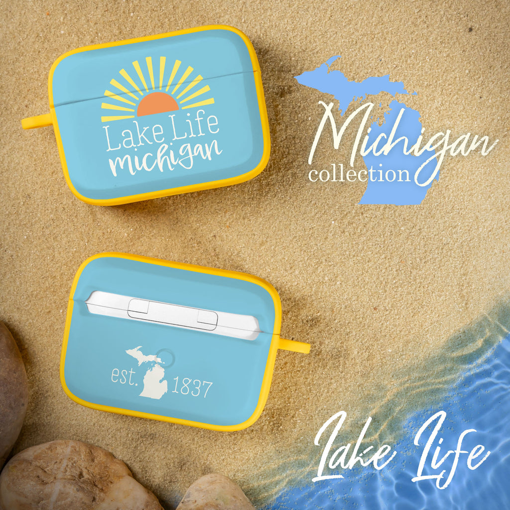 Michigan State Map Case for Apple AirPods Pro 1 and 2 Covers