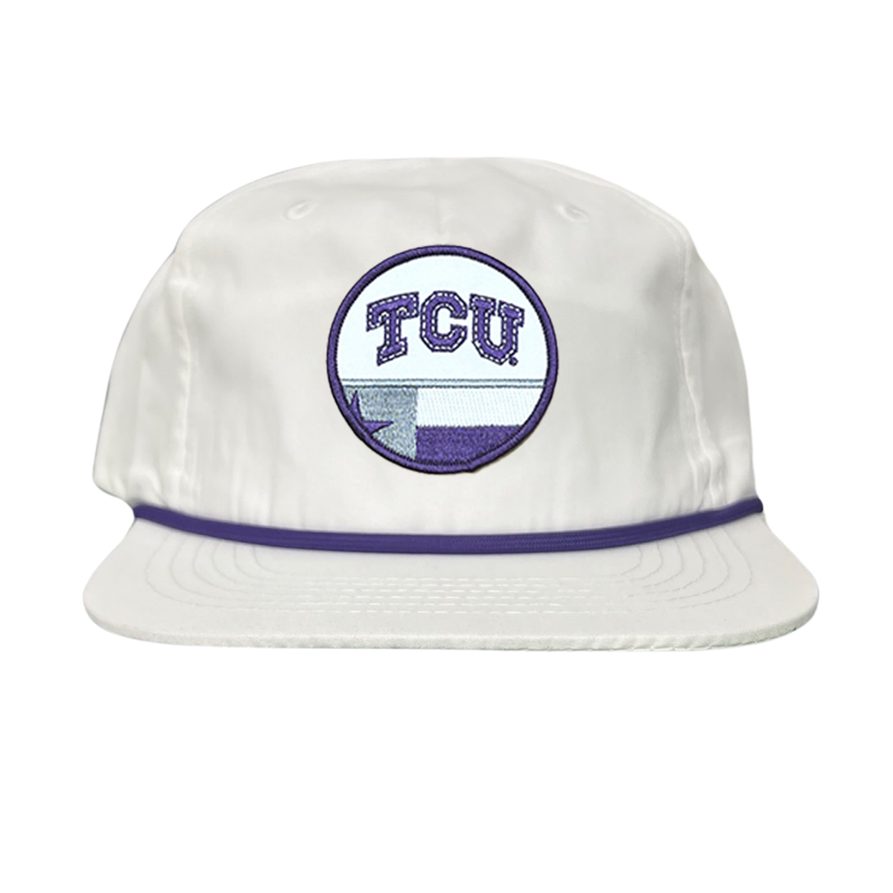TCU Logo and Texas State Flag Patch Baseball Hat