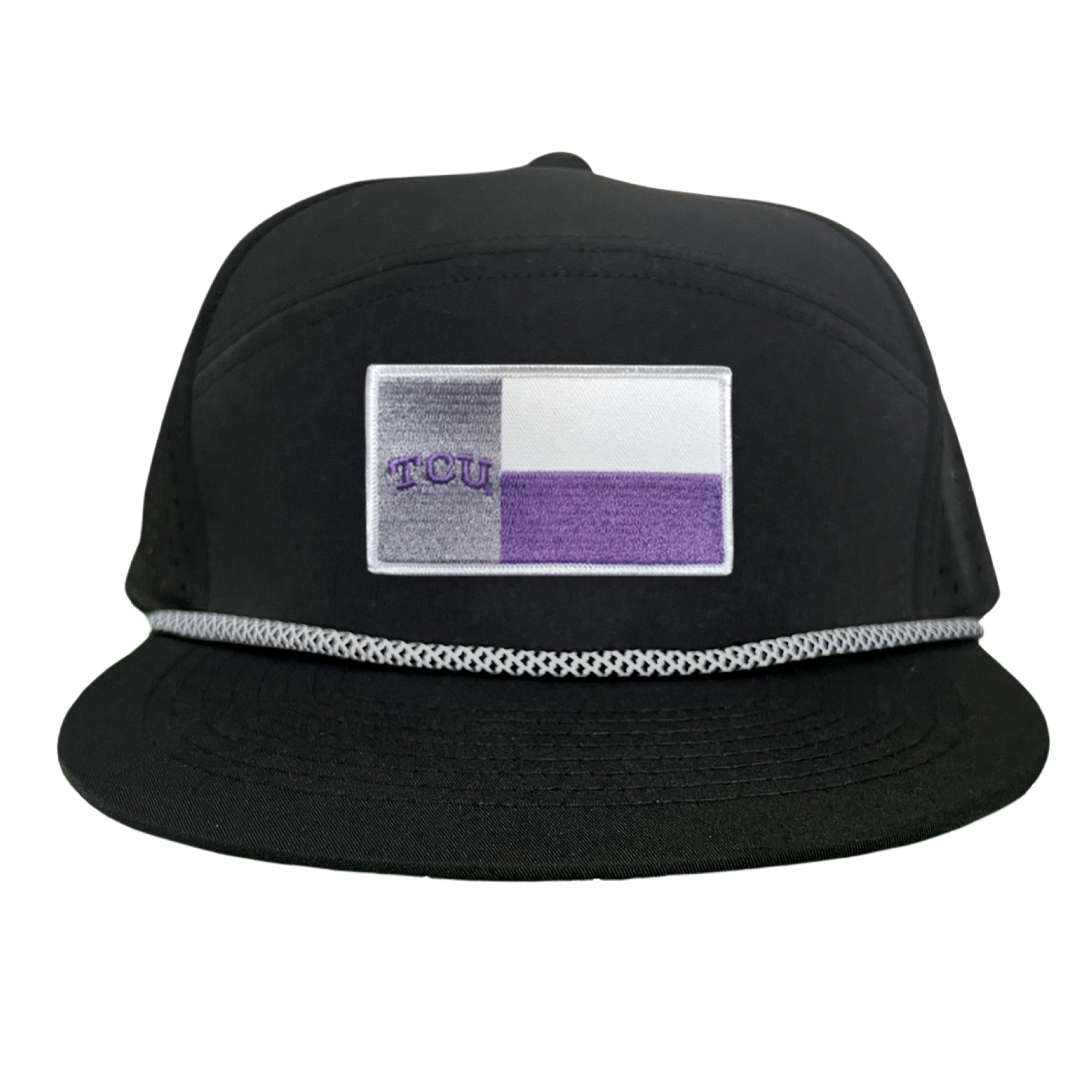 TCU Rectangle State Flag Patch Hat - Purple & White Game Day Cap