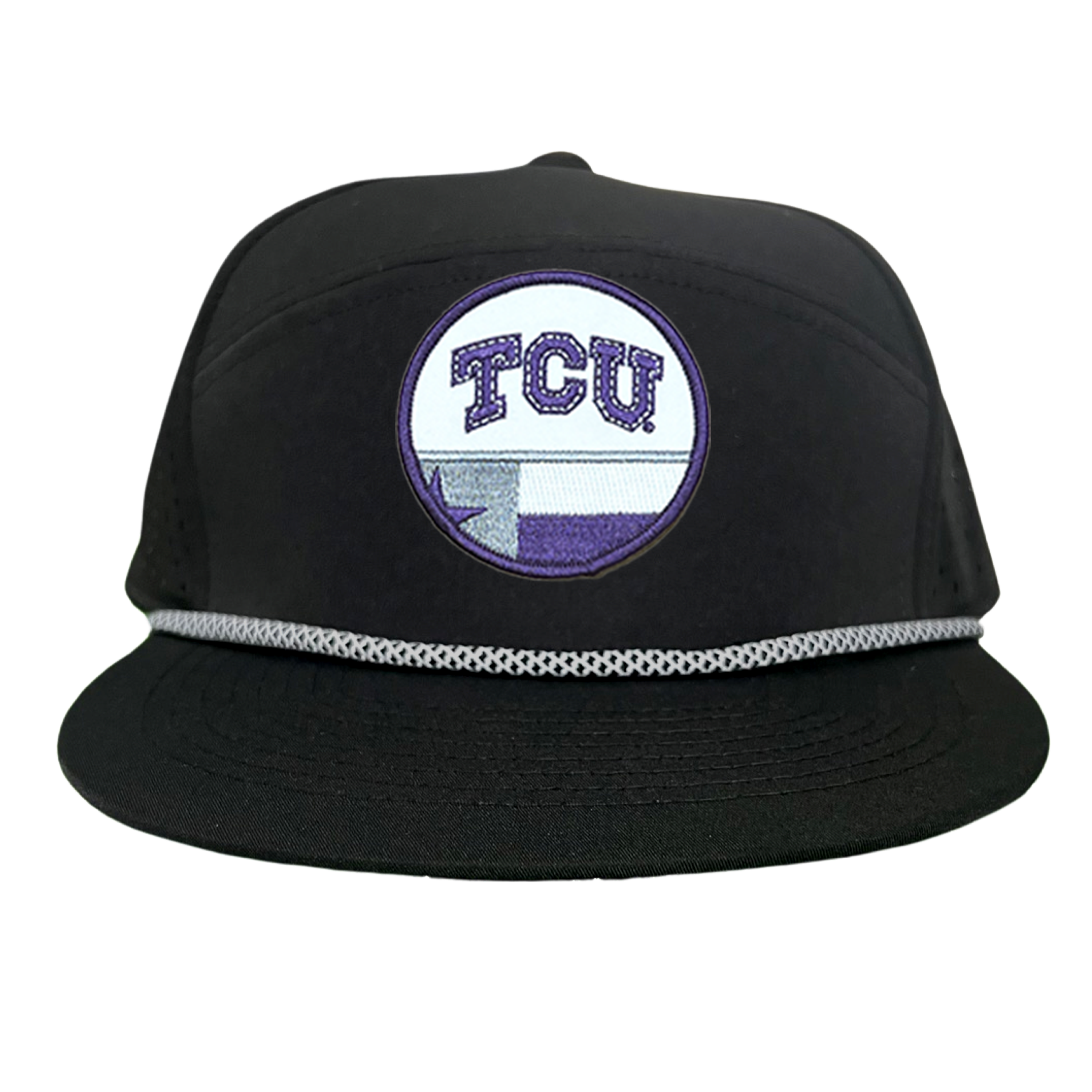TCU Logo and Texas State Flag Patch Baseball Hat