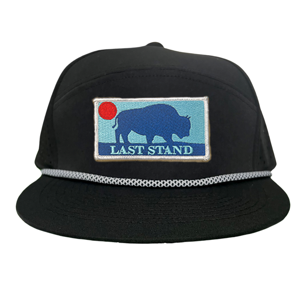 Bison Sunset Baseball Cap - Mountain Outdoors Snapback Hat