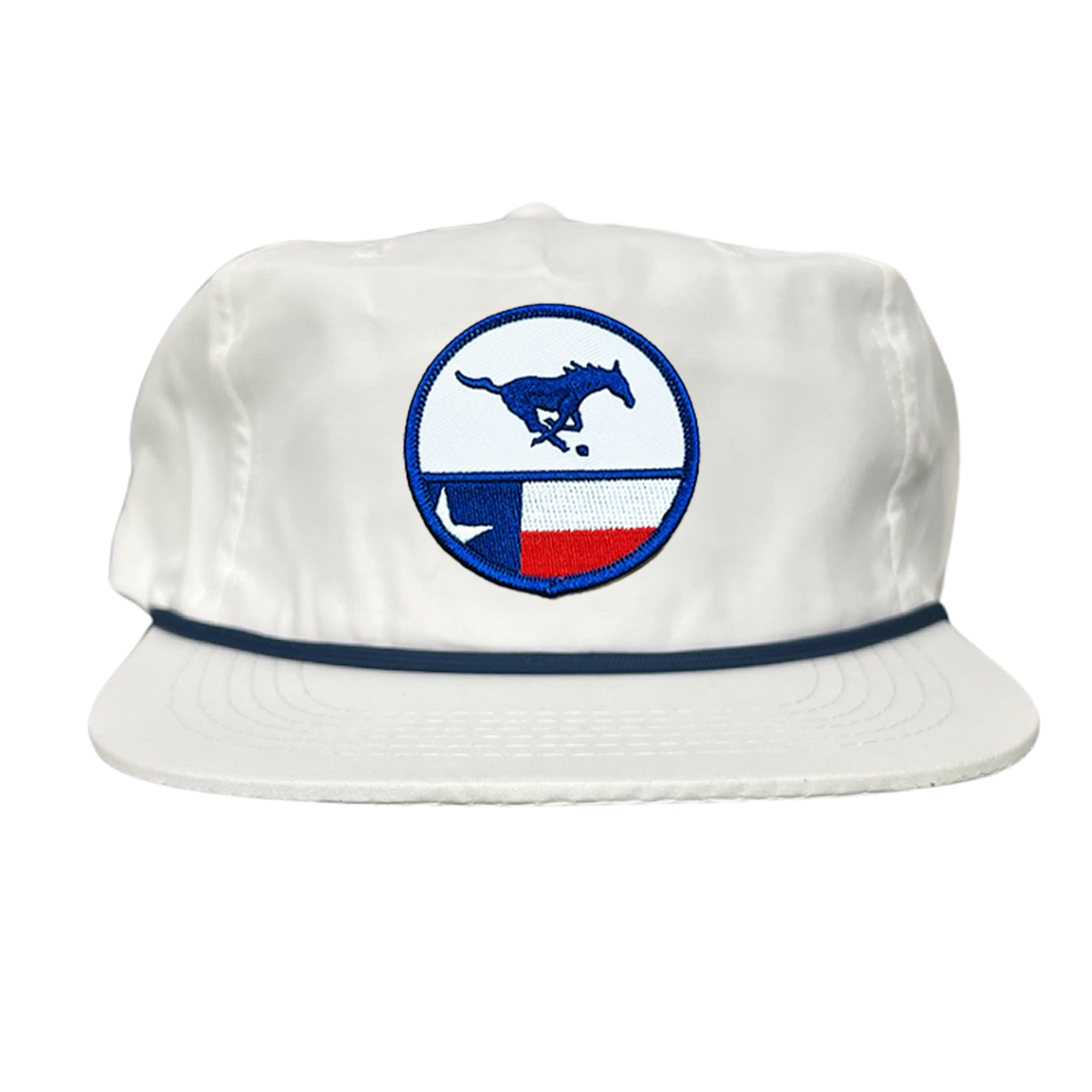 SMU Mustangs Pony Circle State Flag Patch Mesh Snapback Hat
