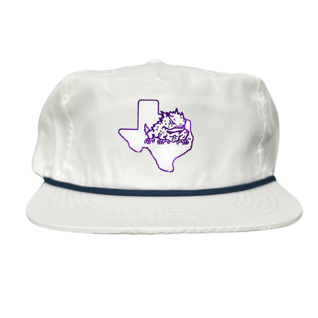 TCU Horned Frog Rubber Patch Hat - College Sports Fan Gear