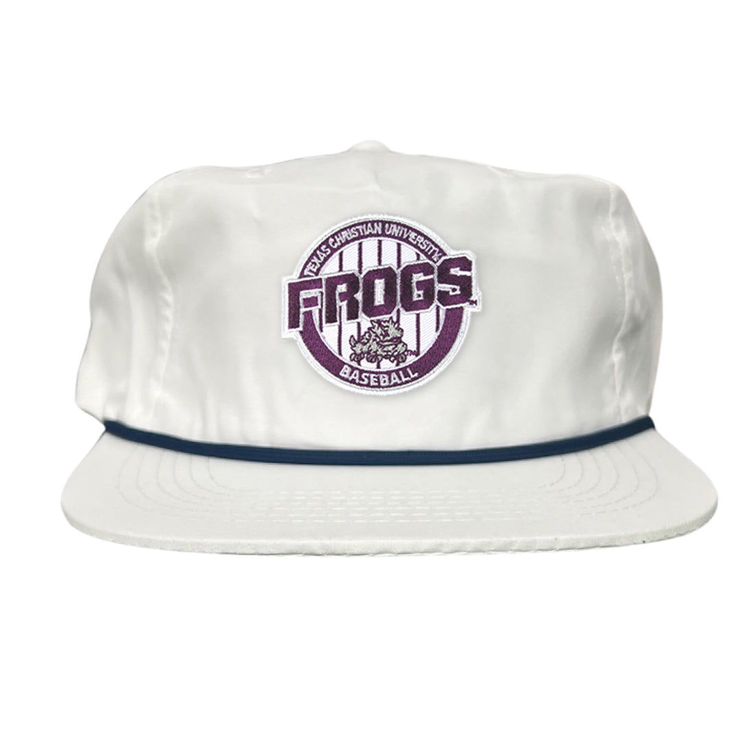 TCU Horned Frogs Pinstripe Circle Baseball Cap - Snapback & Dad Hat