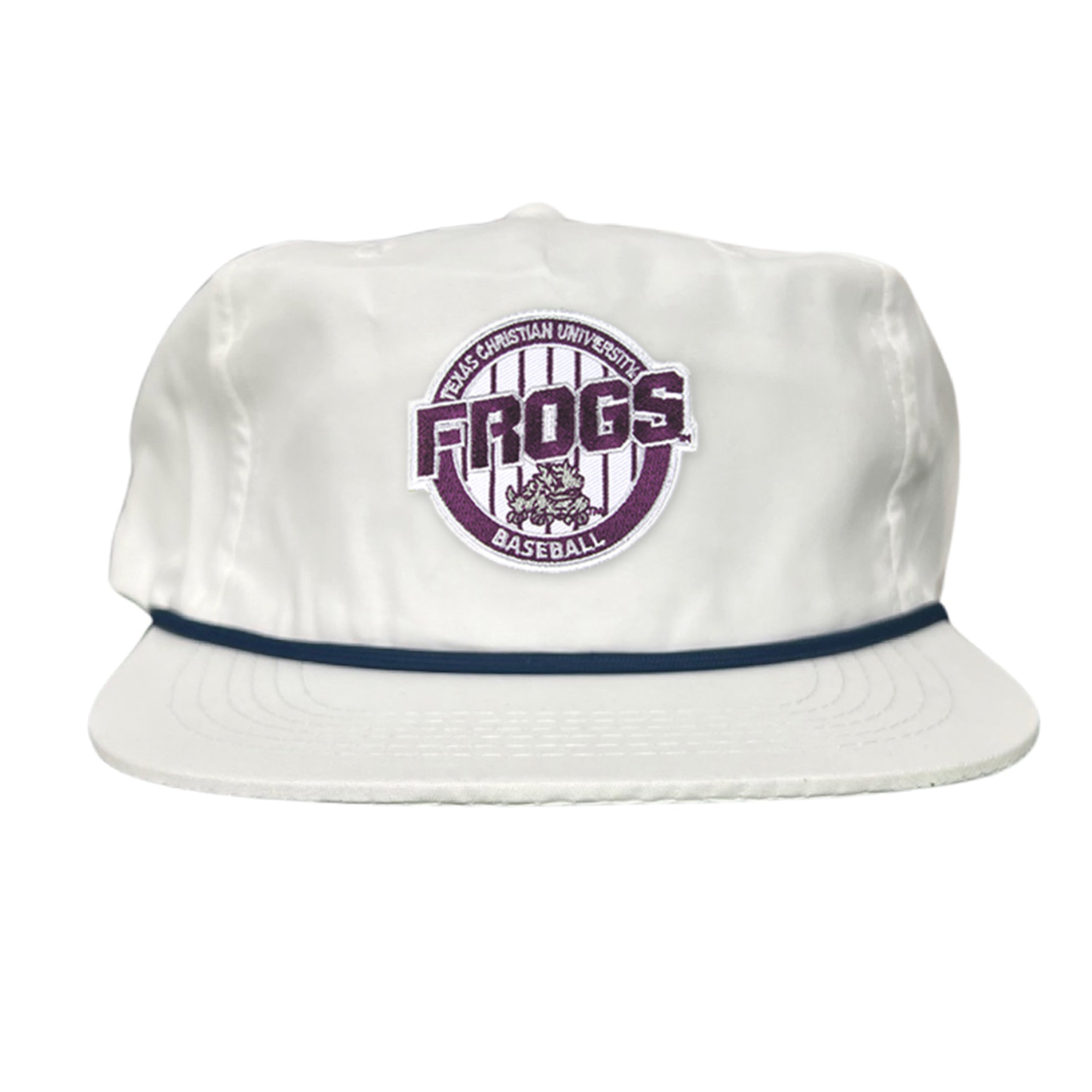 TCU Horned Frogs Pinstripe Circle Baseball Cap - Snapback & Dad Hat
