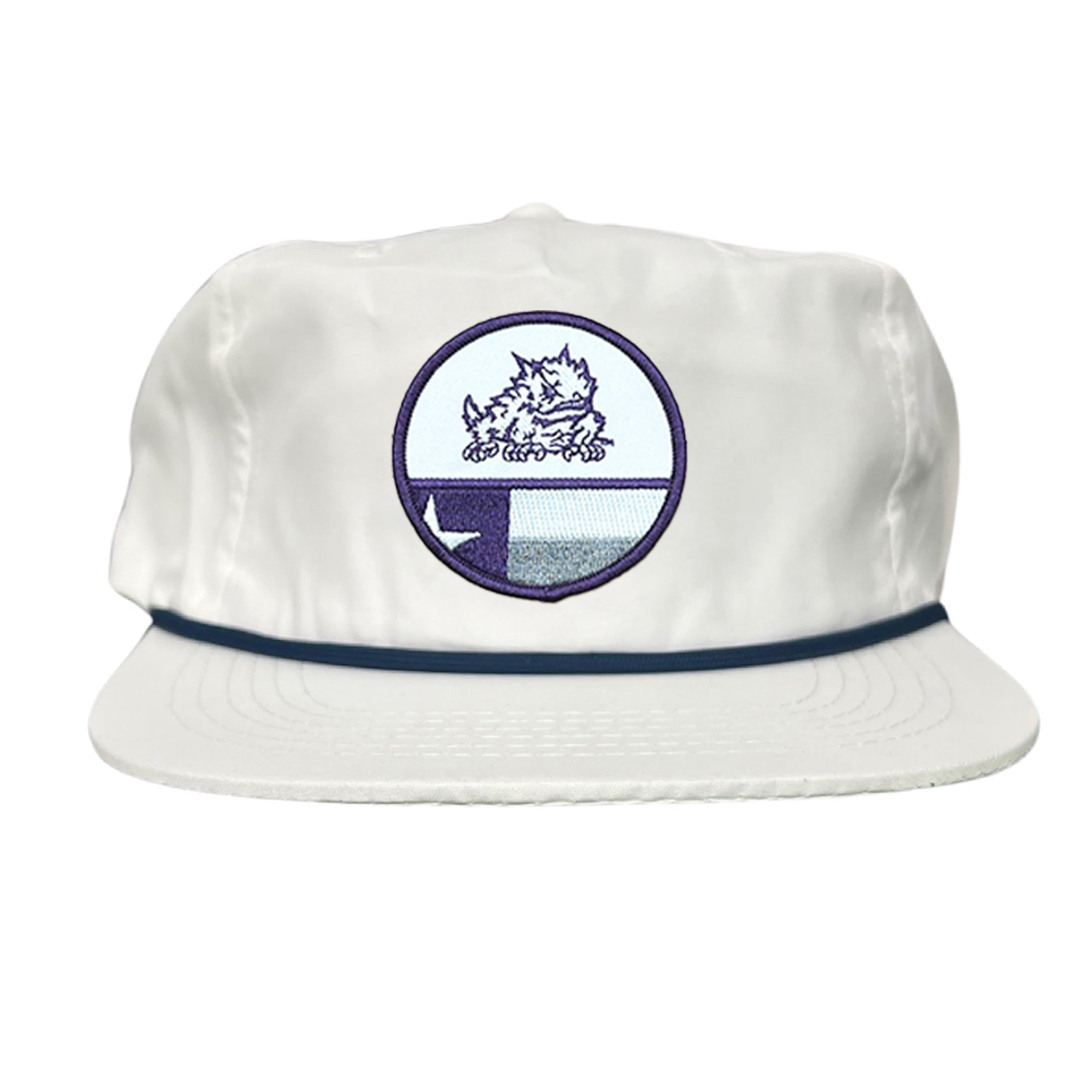TCU Circle Horned Frog w/h State Flag / Hats / TCU034 / 248 / MM