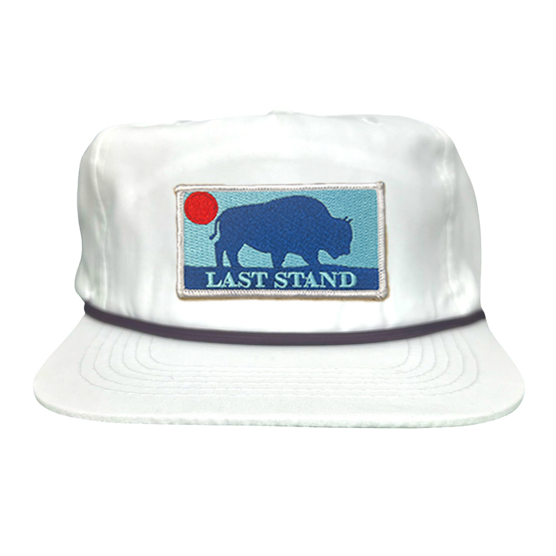 Bison Sunset Baseball Cap - Mountain Outdoors Snapback Hat