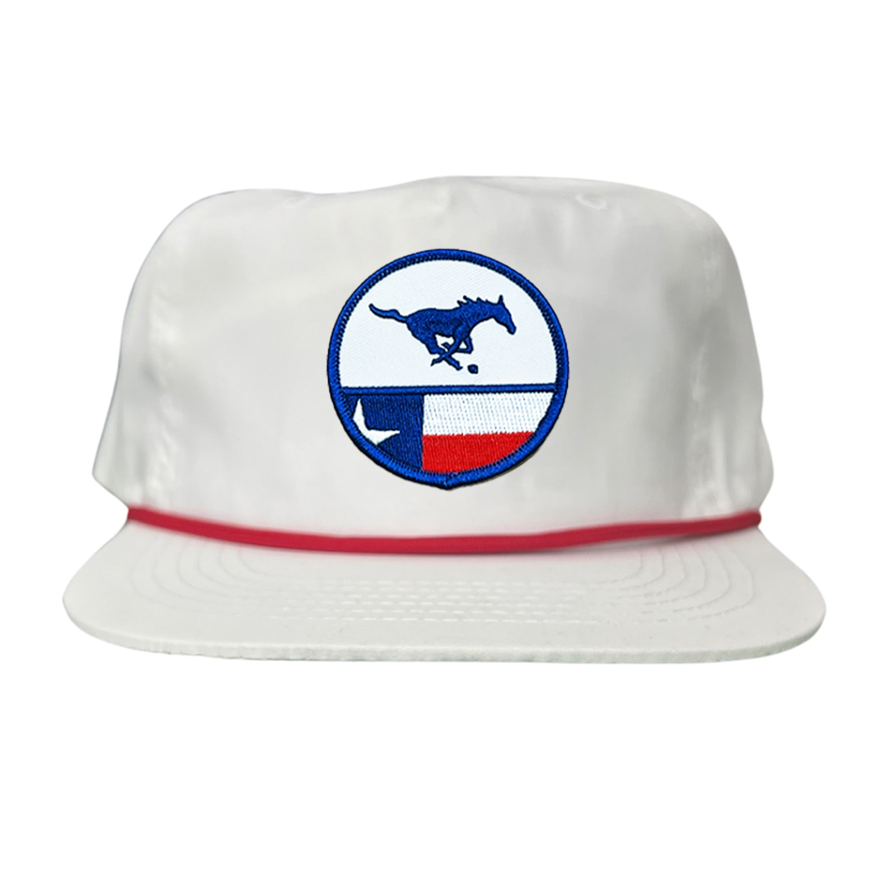 SMU Mustangs Pony Circle State Flag Patch Mesh Snapback Hat