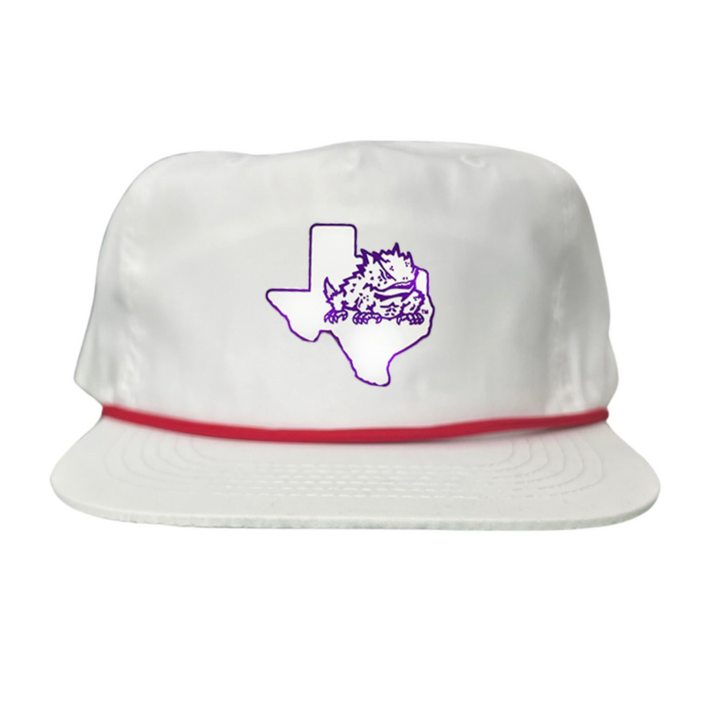 TCU Horned Frog Rubber Patch Hat - College Sports Fan Gear