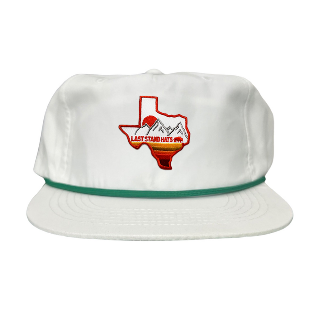 Texas Mountains Orange Rope Hat - Adjustable Trucker Cap