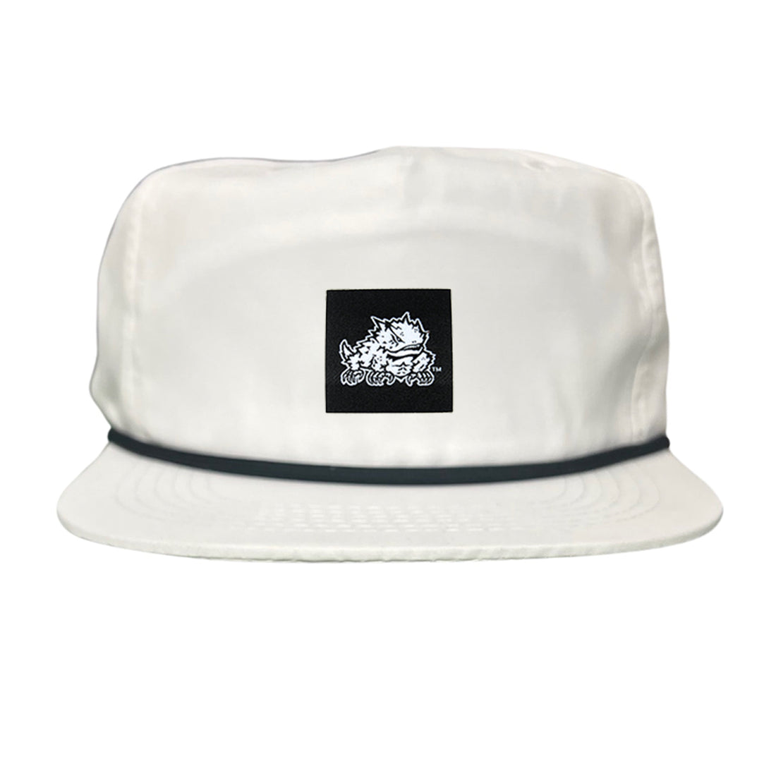 TCU Horned Frog Logo Black Label Hat - Adjustable Snapback & Trucker