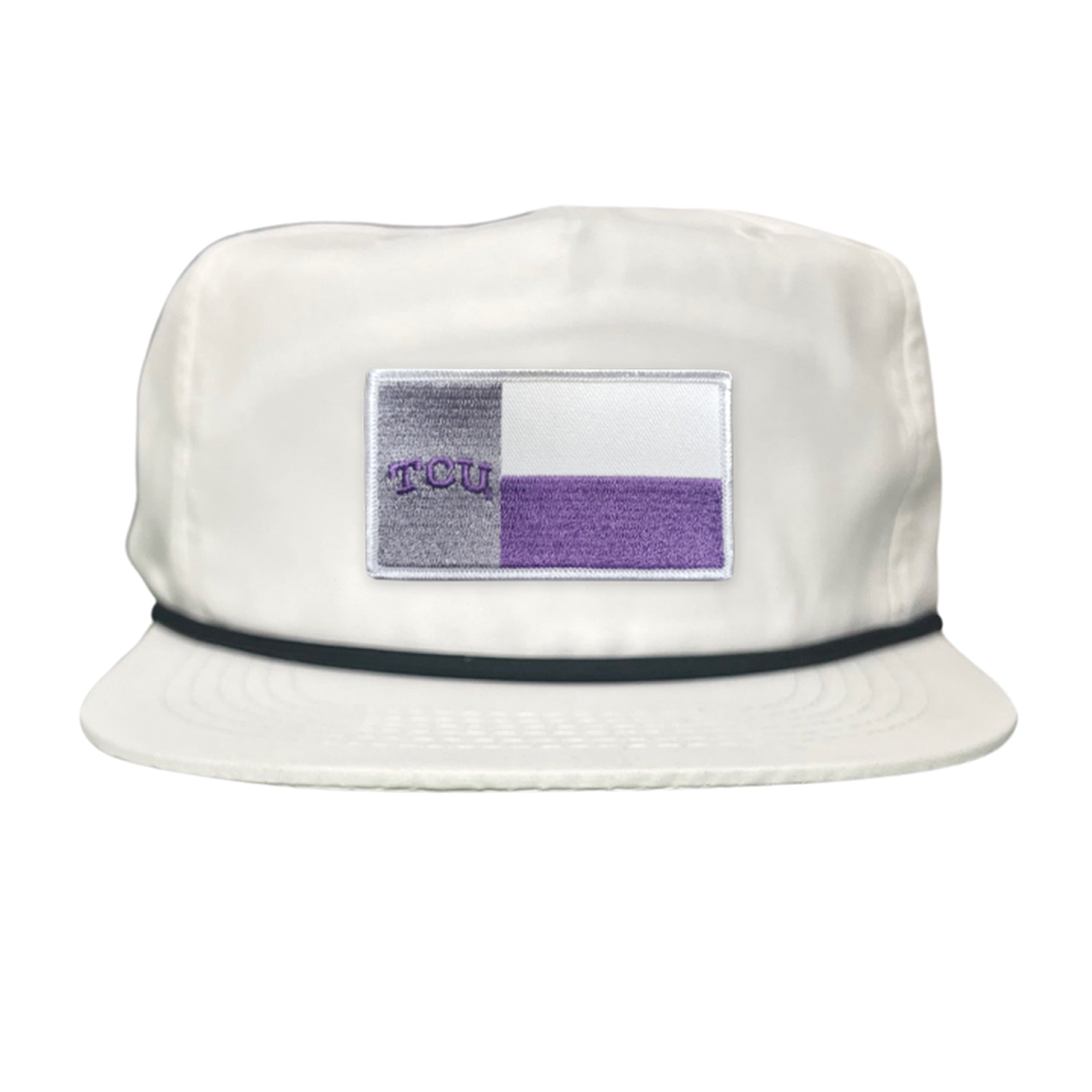 TCU Rectangle State Flag Patch Hat - Purple & White Game Day Cap