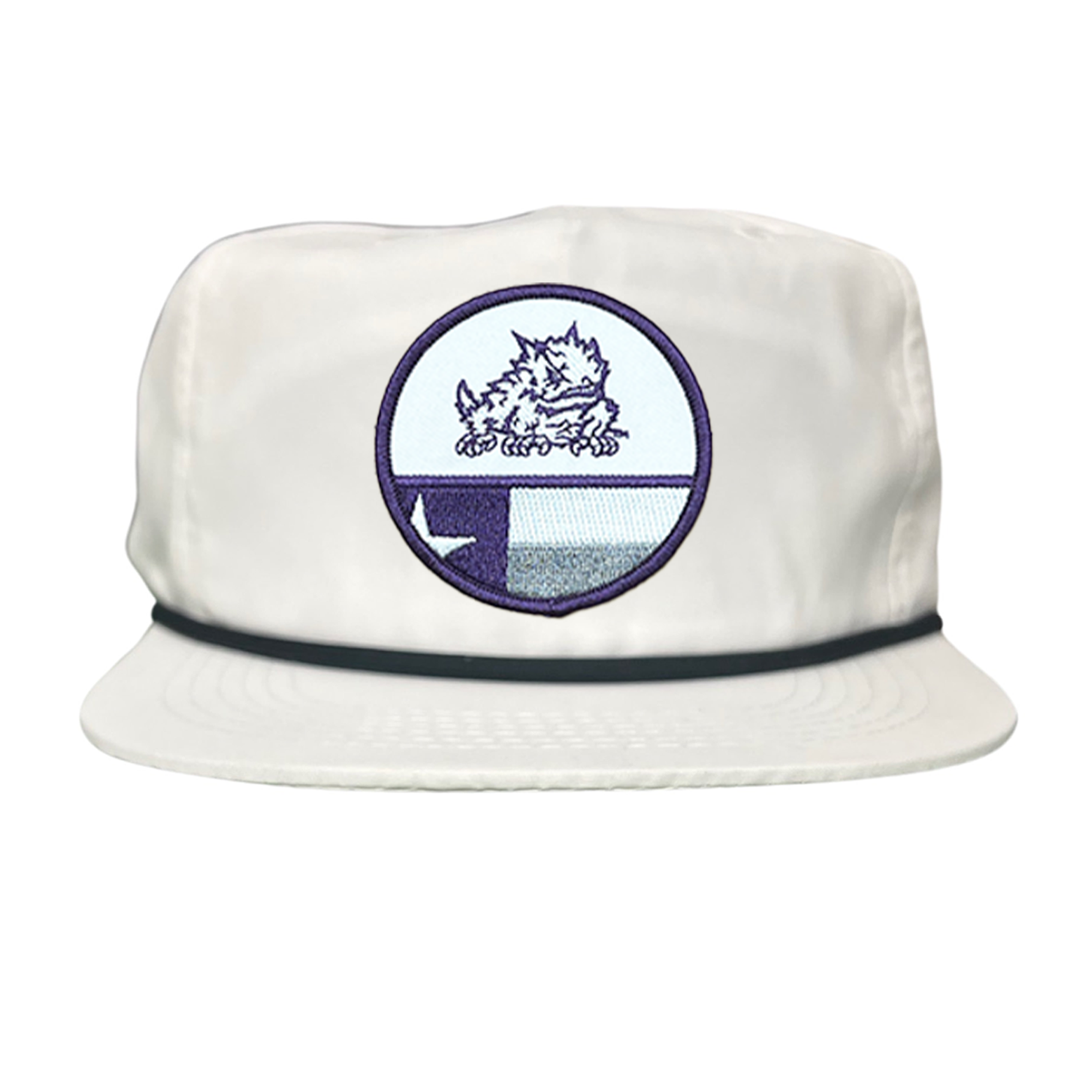 TCU Circle Horned Frog w/h State Flag / Hats / TCU034 / 248 / MM