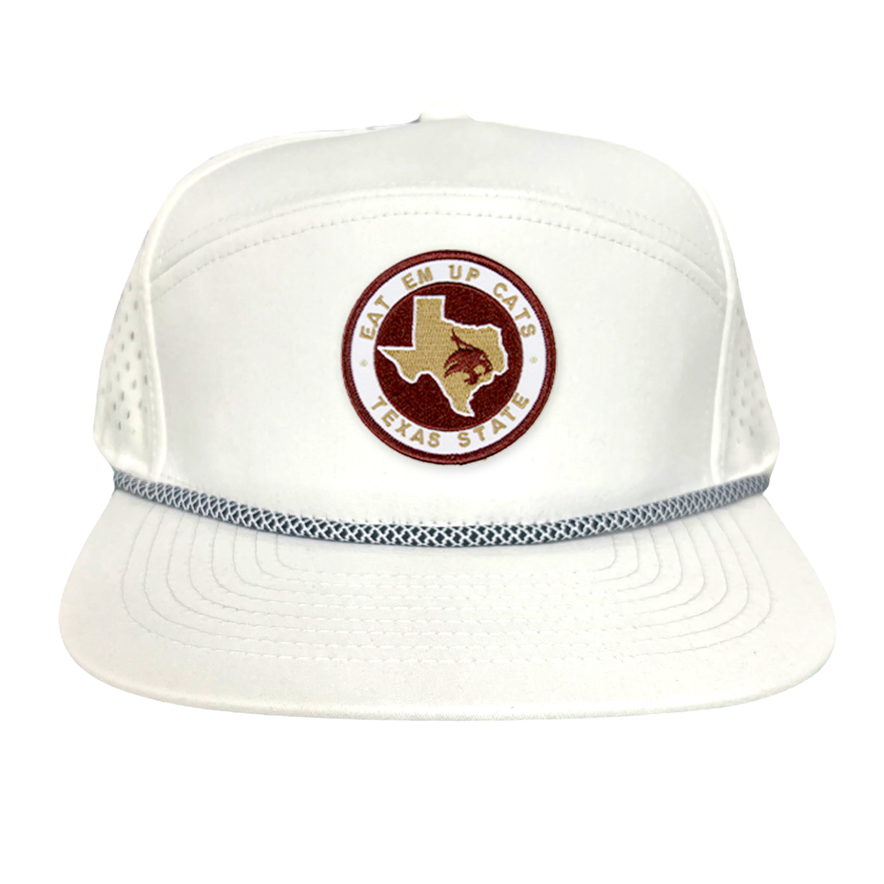 Texas State Eat Em Up Cats Supercat Patch Embroidered Hat