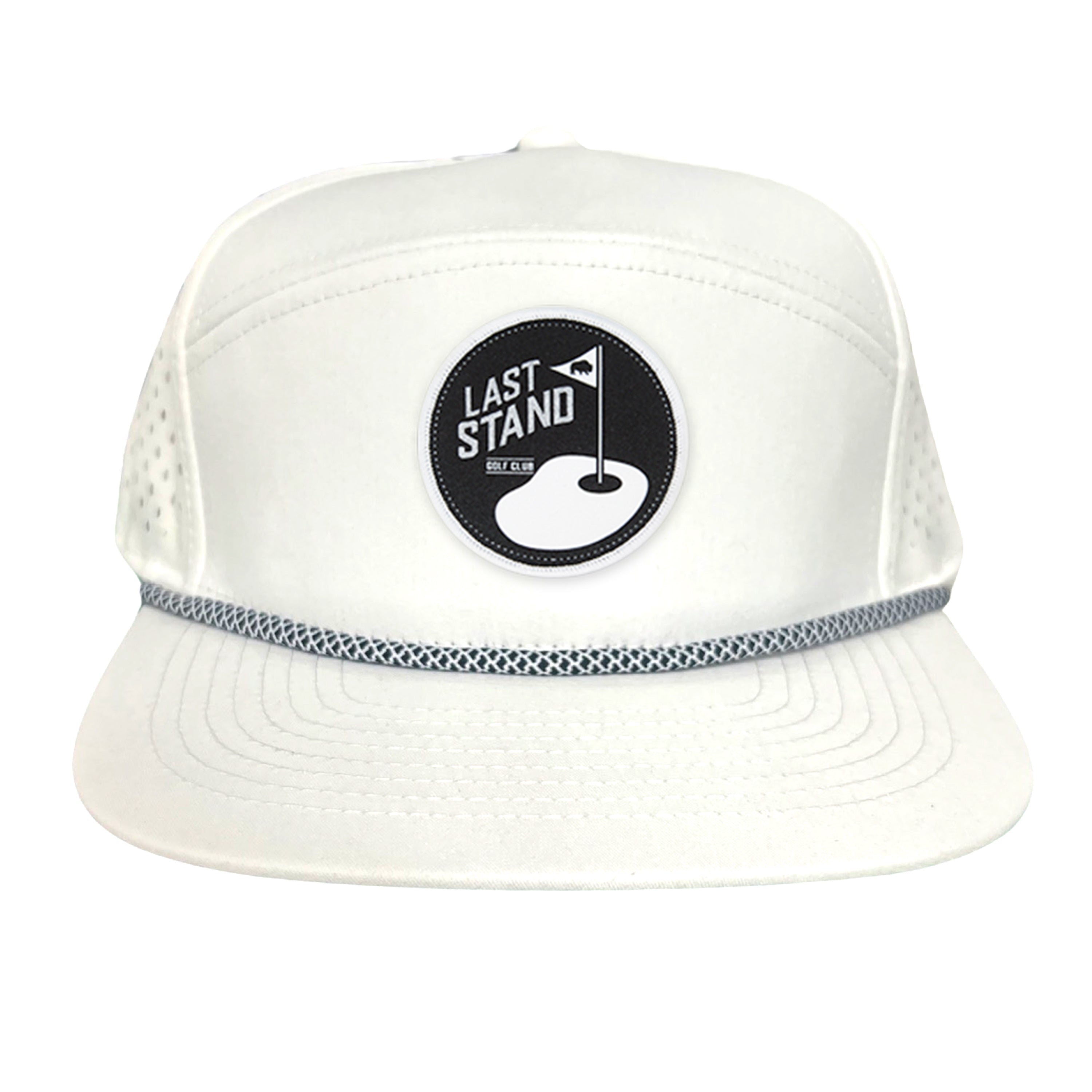 Golf Club Snapback Hat with Breathable Mesh Back and Curved Bill