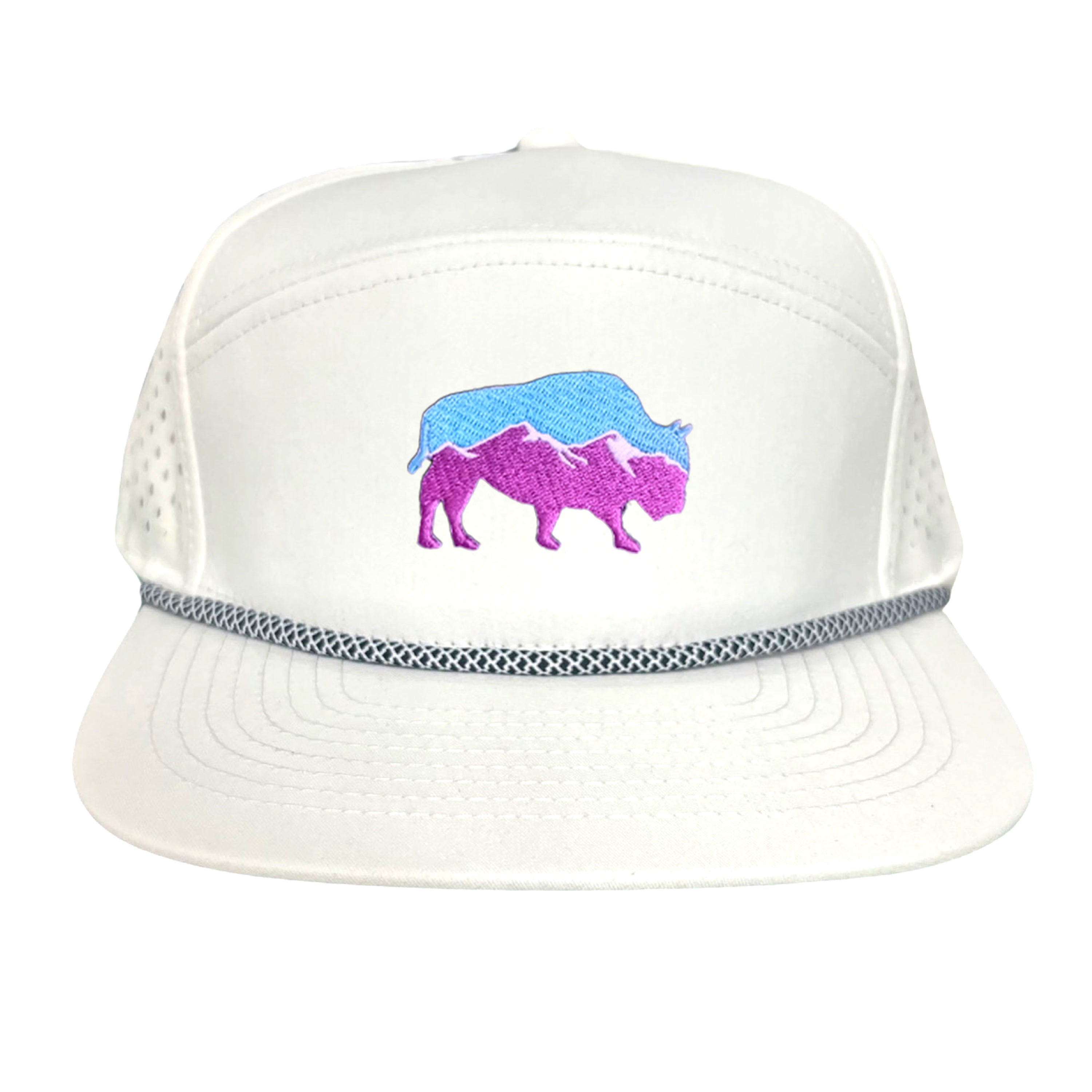 Mountain Bison Patch Outdoor Casual Baseball Hat