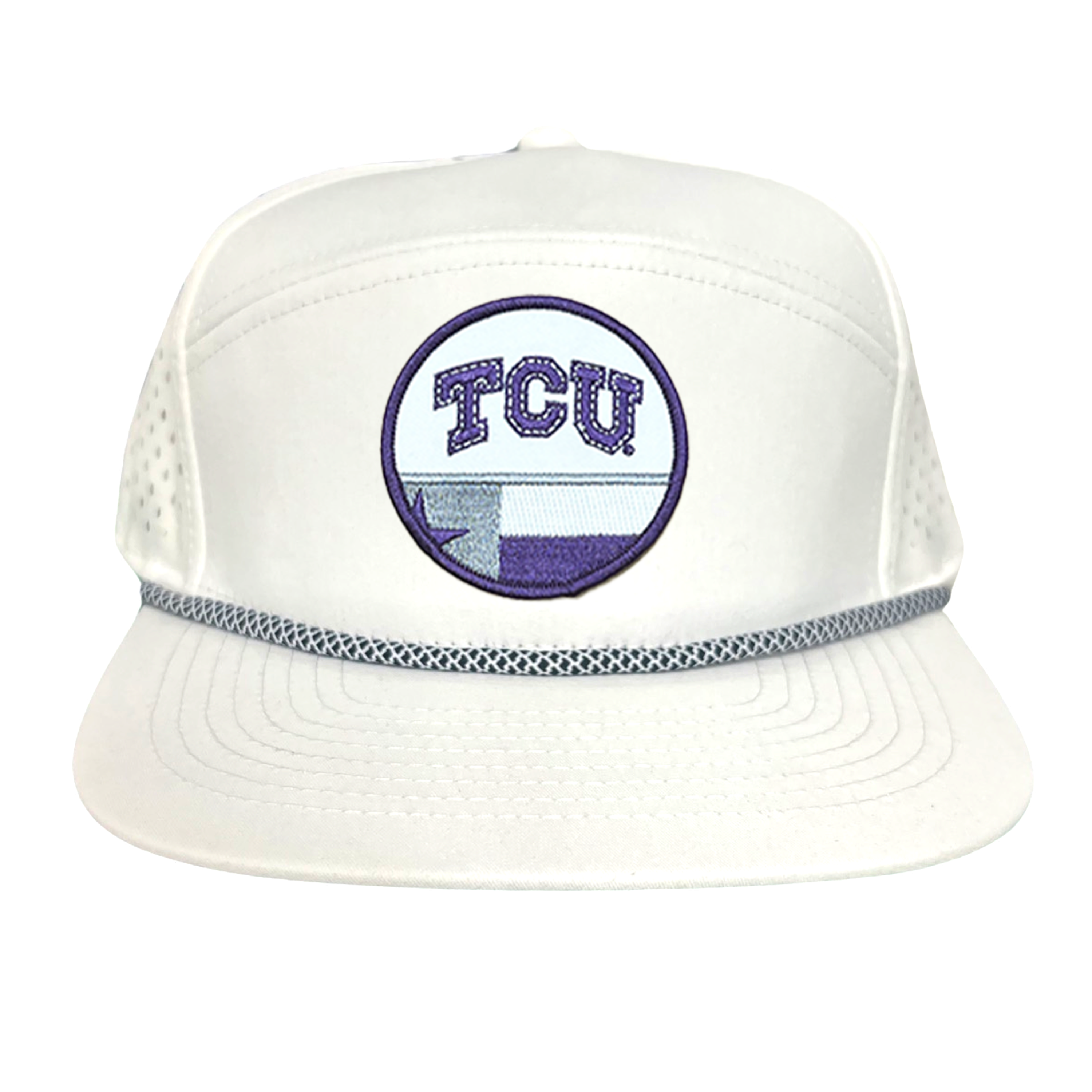 TCU Logo and Texas State Flag Patch Baseball Hat