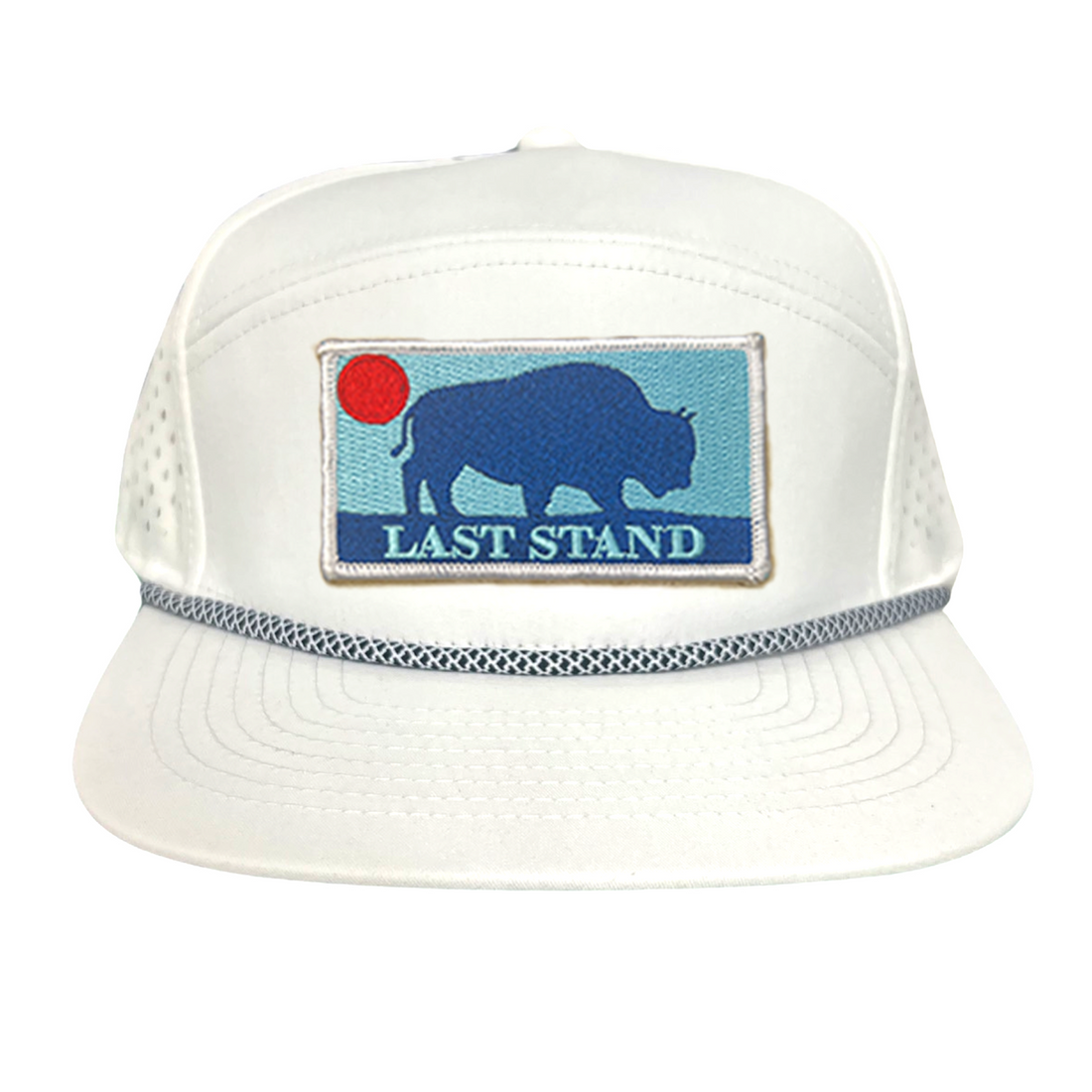 Bison Sunset Baseball Cap - Mountain Outdoors Snapback Hat