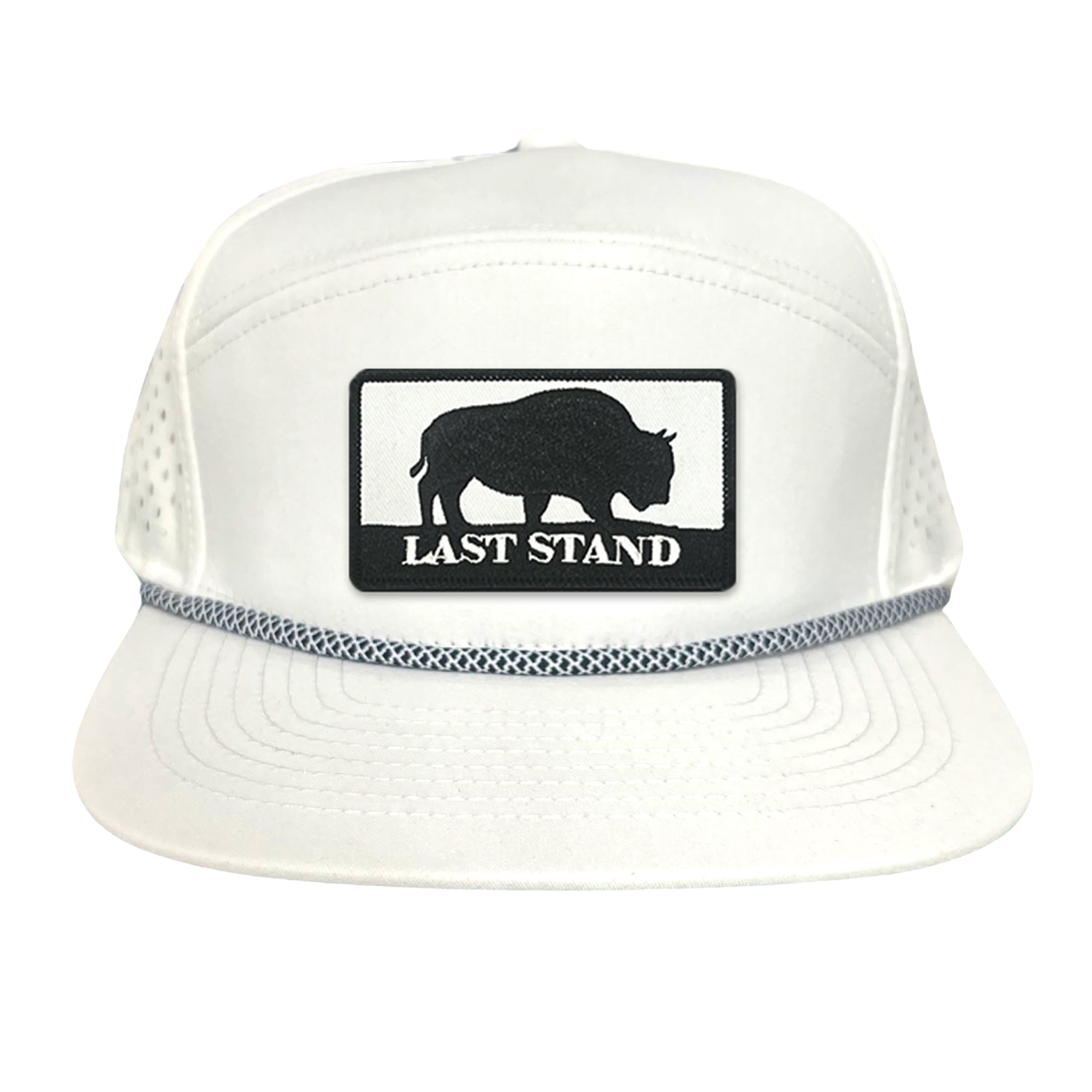 Bison Graphic Curved Bill Trucker Hat Mesh Snapback Cap