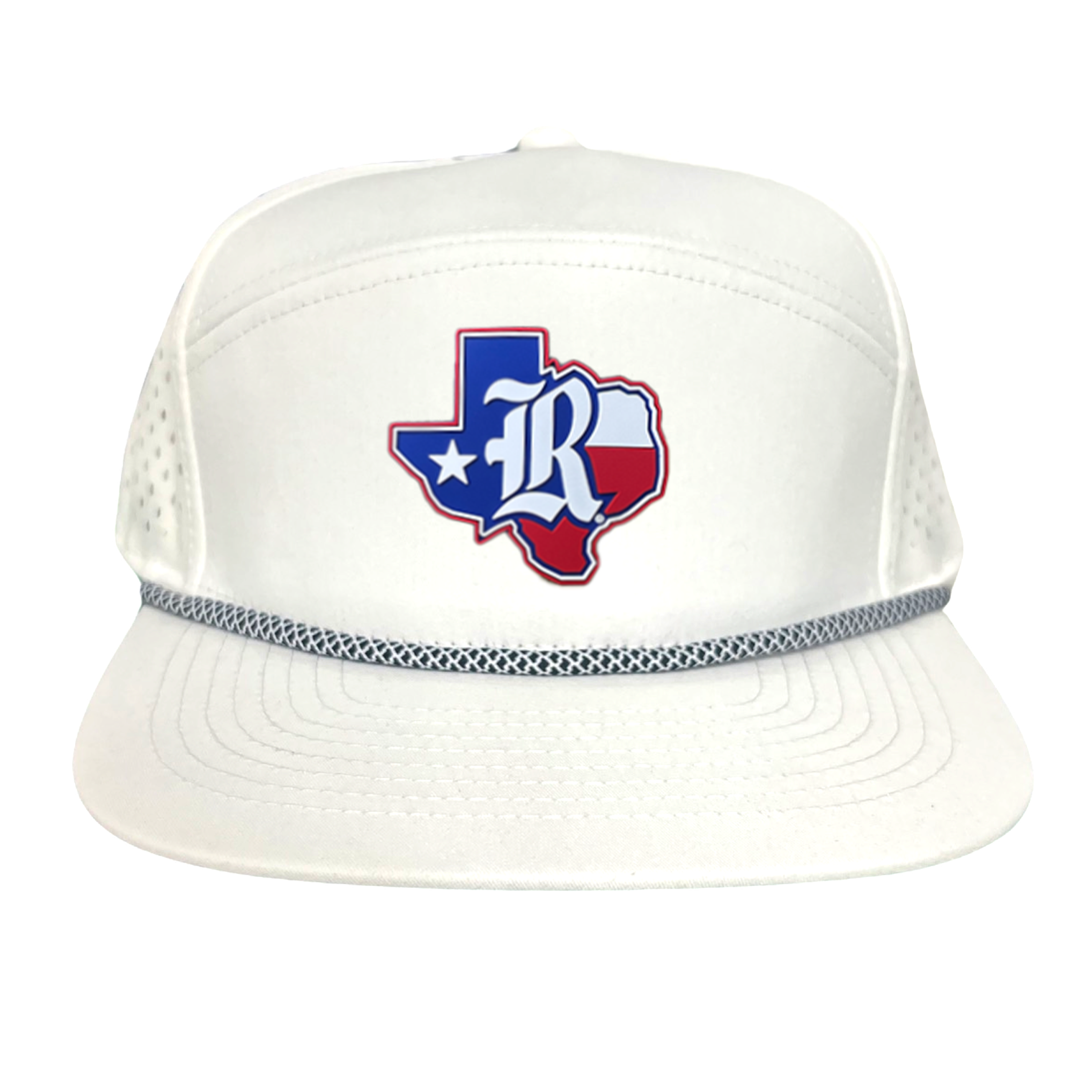 Rice University Old R State of Texas with Flag  Rubber Patch / Hats / 251 / Rice056 / MM