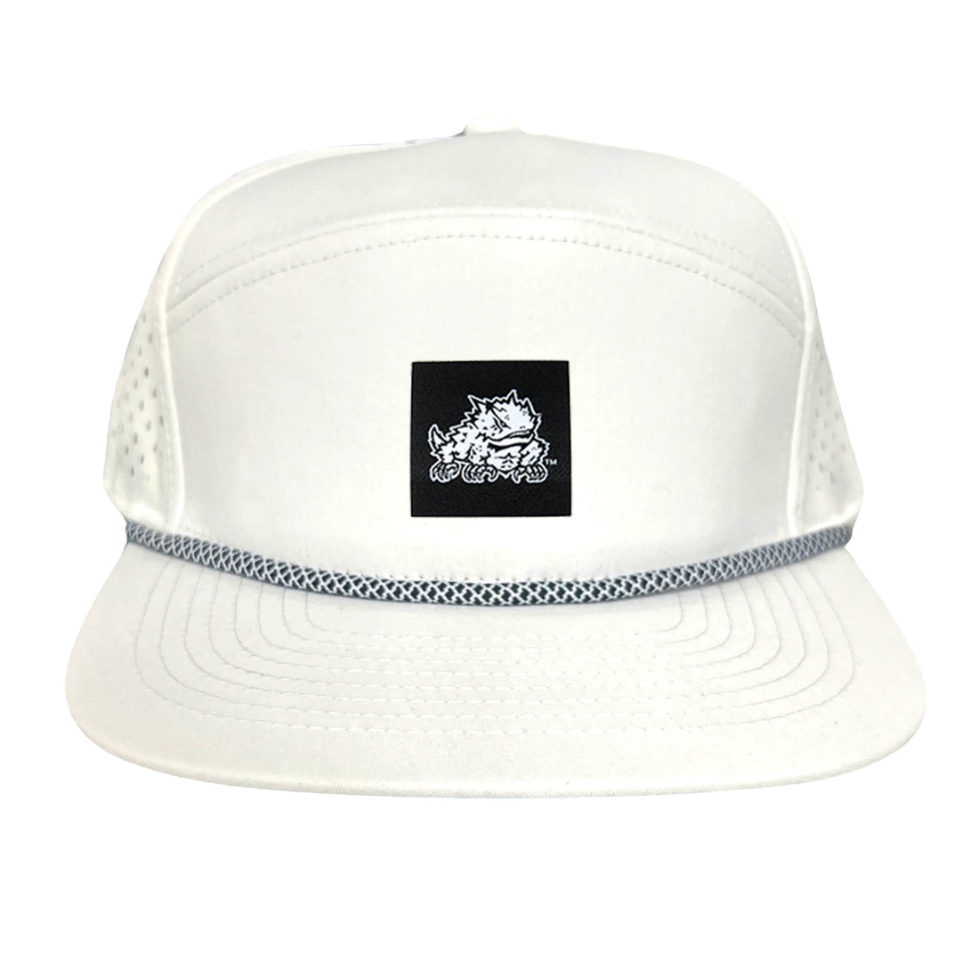 TCU Horned Frog Logo Black Label Hat - Adjustable Snapback & Trucker