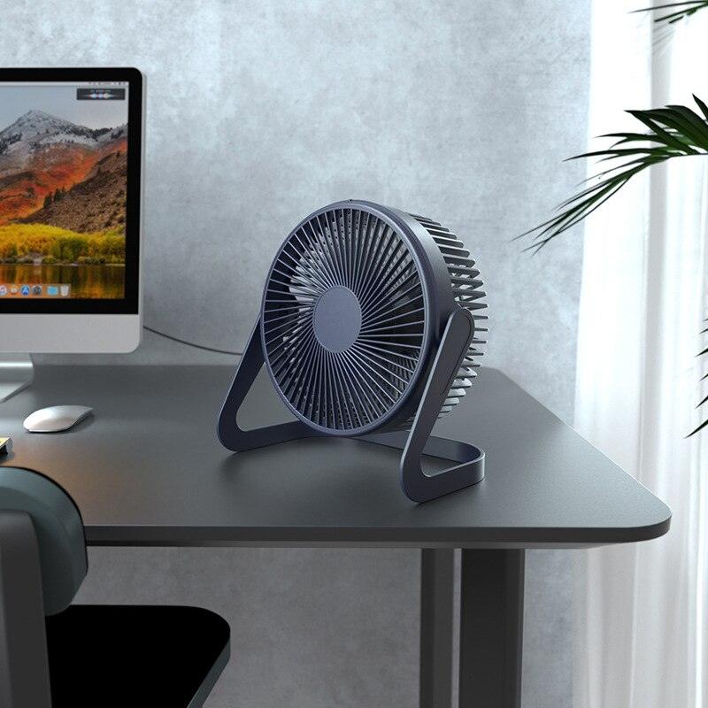 5 Inch Minimalist USB Desktop Fan – Modern Silent Air Cooler